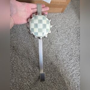 NIB MacKenzie Childs Sterling Check Wreath Hanger